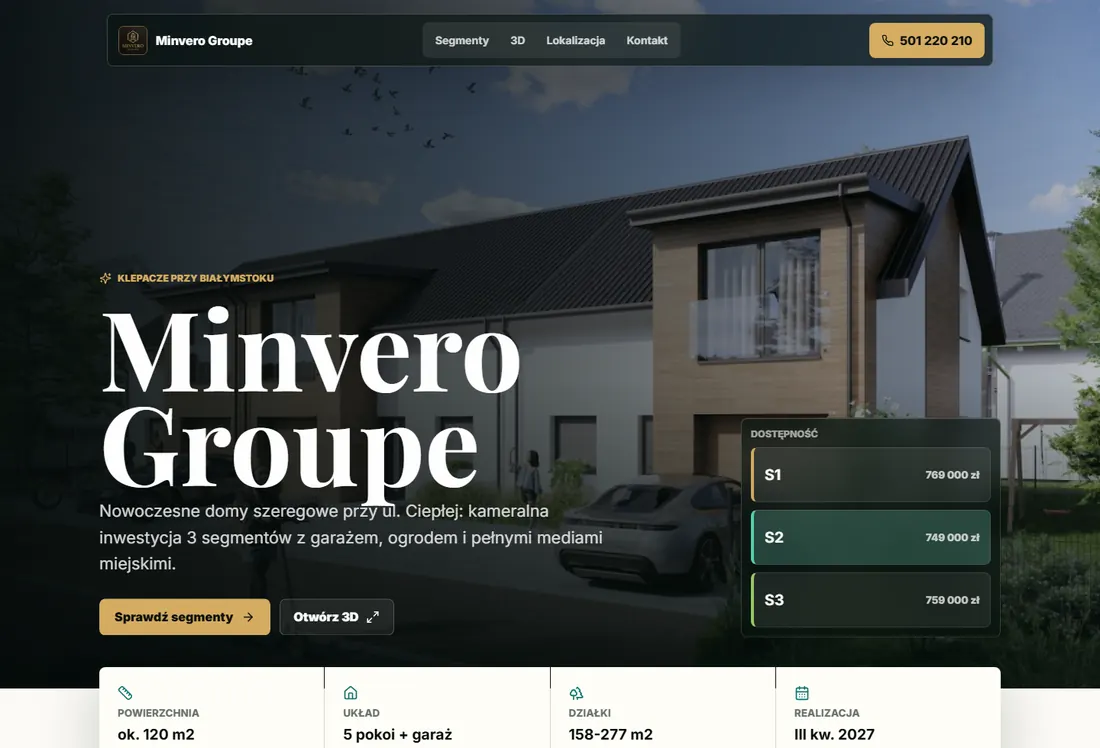 Podgląd projektu Minvero Groupe
